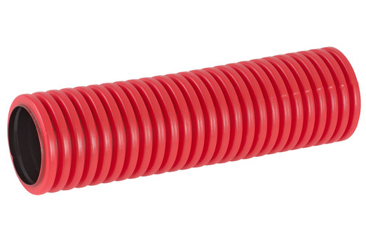 Труба для защиты кабеля гибкая тип 450 красная d=110мм (20м, муфта)